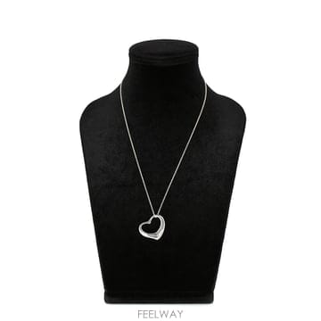 티파니 엘사 퍼레티 오픈 하트 펜던트 목걸이 실버 네크리스 27MM