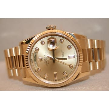 [타임존]ROLEX 로렉스 데이데이트36 금통 10P 다이아[당일배송]