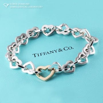 인기모델 당일발송 티파니앤코 18k 콤비 하트 브레이슬릿 18cm COY