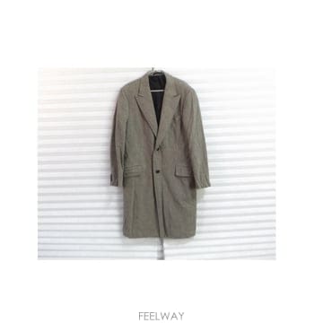 TIME 타임옴므 그레이 투버튼 울코트