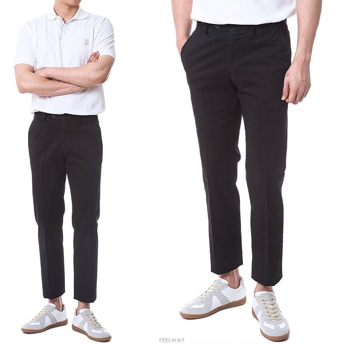 《원사이즈SALE》 라르디니 더블버튼 클로즈 코튼팬츠