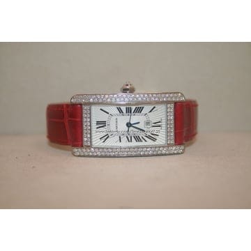 Cartier [Ÿ����]Cartier AMERICAN TANK ��쿡 �Ƹ޸�ĭ��ũ ���� ��� ���̾Ƹ�� [������Ϲ��][Ÿ����]Cartier AMERICAN TANK ��쿡 �Ƹ޸�ĭ��ũ ��