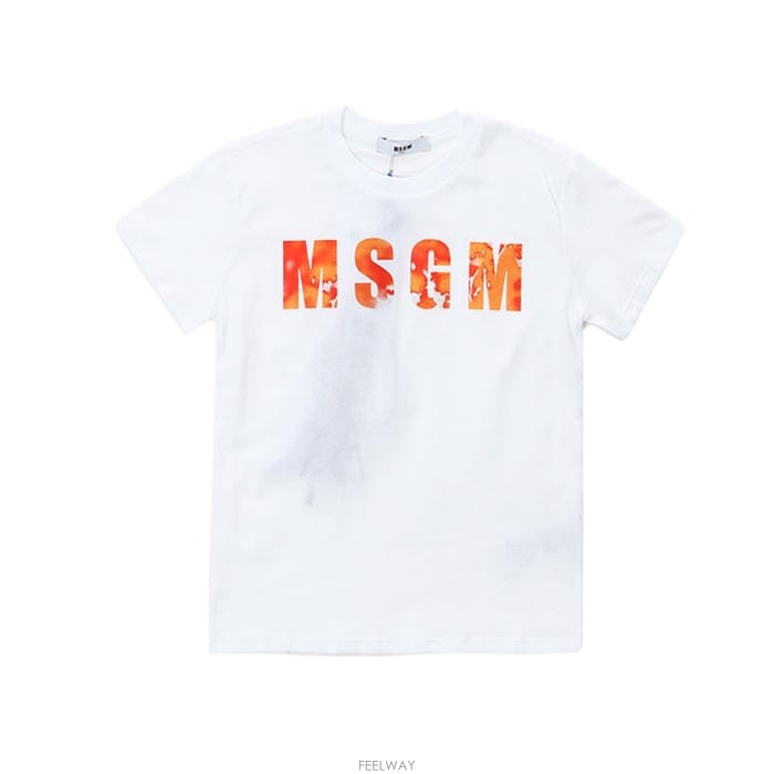 《당일발송》 MSGM키즈 로고패치 반팔티셔츠(4~10A)