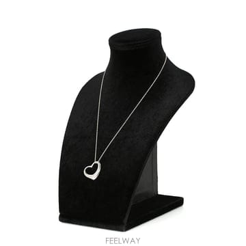 미스코코♥티파니 엘사 퍼레티 오픈 하트 펜던트 목걸이 실버 네크리스 27MM