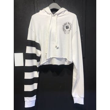 당일 *ALA* SALE 크롬하츠X벨라 하디드 콜라보 크롭 후드티셔츠