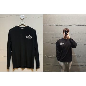 [ RNC ]GCDS 블랙 긴팔티 FW17U020016 02