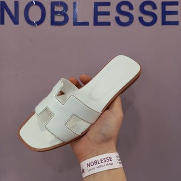 ☞울산 노블레스☜ 에르메스 H 오란 화이트 샌들 슬리퍼