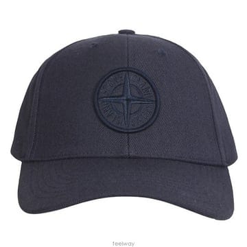 스톤 아일랜드 컴퍼스 로고 네이비 볼캡