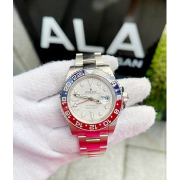당일 *ALA* 로렉스 GMT 마스터2 메테오 화이트골드 운석판