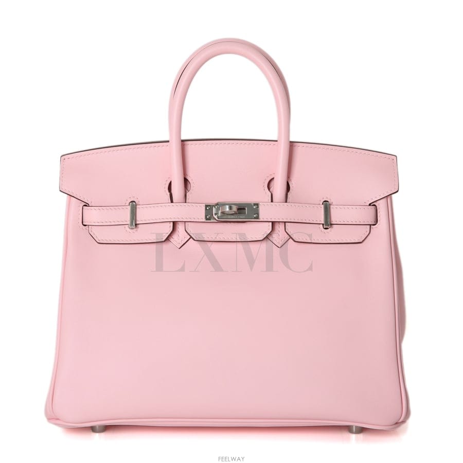 에르메스 벌킨 25CM 로즈사쿠라 은장 H077832CK