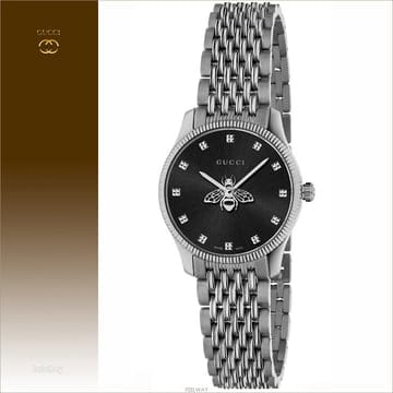 구찌 여성 시계 꿀벌 BEE 블랙 실버 메탈 스몰 29mm YA1265020 팔찌시계