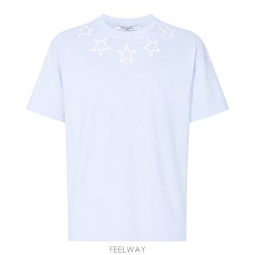(당일) 지방시 멀티 스타 프린팅 티셔츠 스카이 16J 7136