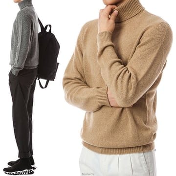 《당일발송》 로베르토콜리나 베이비카멜 울터틀넥니트