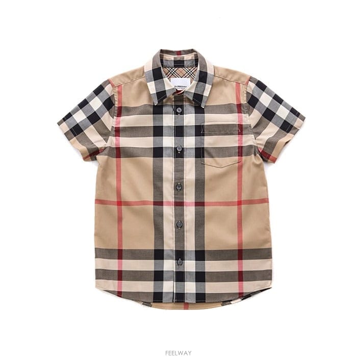 Burberry ������ Ű�� ���̵� ��Ƽ�� üũ ��Ʈ��ġ ��ư �ݼҸ� ���� (������-4Y~10Y)������ Ű�� ���̵� ��Ƽ�� üũ ��Ʈ��ġ ��ư �ݼҸ� ��