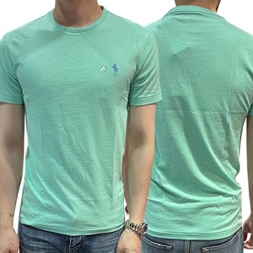 논현 더팩토리 폴로 랄프 로렌 포니 로고 커스텀 슬림핏 반팔티 아쿠아 그린 710671438 265