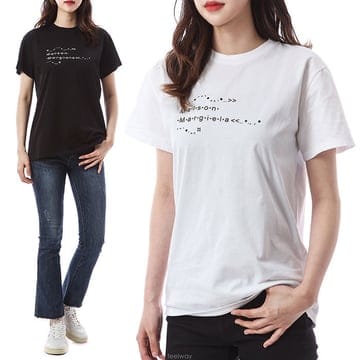 《당일발송》 마르지엘라 이모티콘 여성 라운드 티셔츠