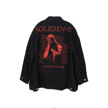 라프 시몬스 Solemn-X 오버사이즈 데님 자켓 블랙 221-723-10032-0099