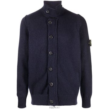 [스톤아일랜드] 22FW 7715547A3 V0020 하이넥 버튼 가디건