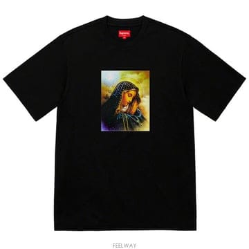 [슈프림] FW22KN47 BK 마리아 라인스톤 반팔티