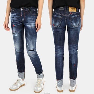 디몬트)22FW 디퀘 여성 하트 자수 스키니진 S75LB0628