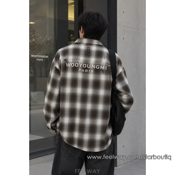 WOOYOUNGMI [�������]26FW �쿵�� ��ư ���� �׶��̼� üũ ���� W263SH07820D[�������]26FW �쿵�� ��ư ���� �׶��̼� üũ ����