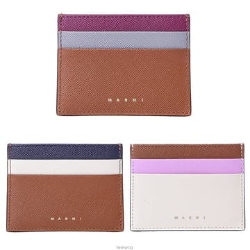《당일발송》 마르니 골드로고 사피아노 더블 카드홀더
