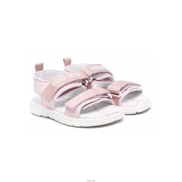 22FW 키즈 로고 벨크로 샌들 핑크 K59044 454