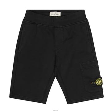 스톤아일랜드 키즈 로고 포켓 숏팬츠 블랙