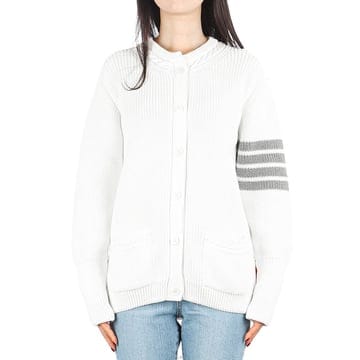 톰브라운 사선완장 가디건 화이트