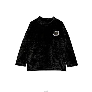 미니로디니 키즈 캣헤드 벨루어 반폴라 티셔츠