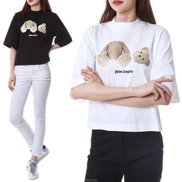 팜엔젤스 테리베어프린팅 크롭 티셔츠