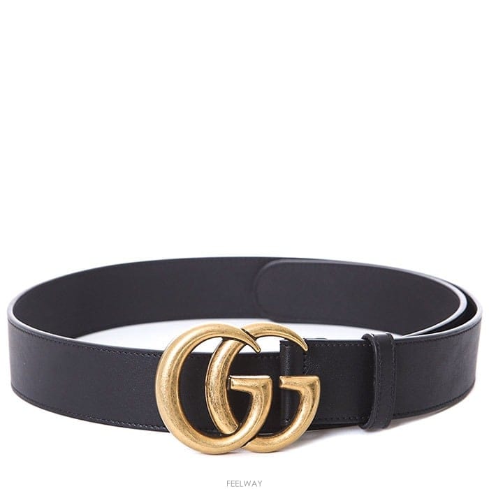 《당일발송》 구찌 앤틱 골드버클 GG 마몽트 래더 벨트