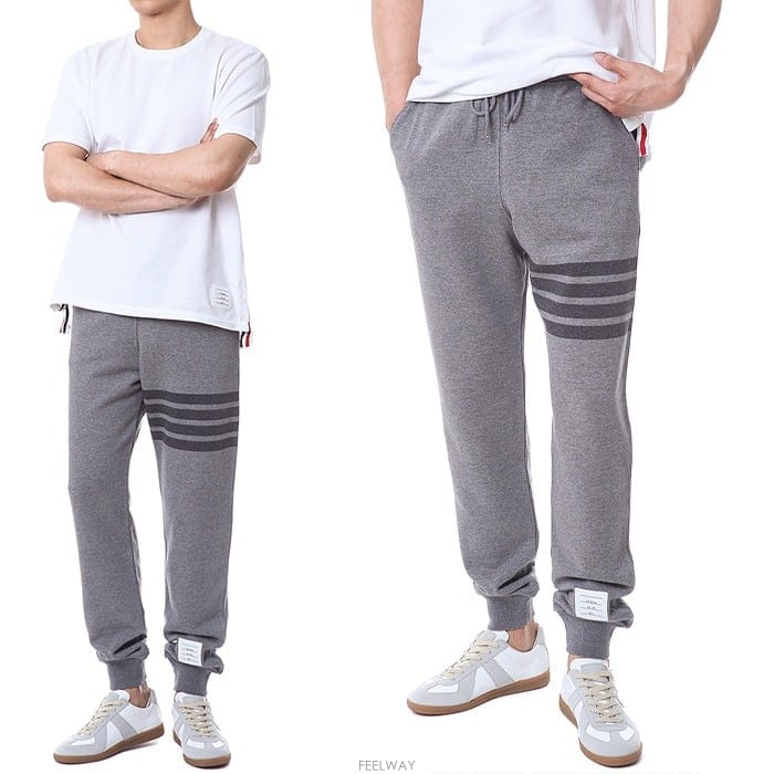 《원사이즈SALE》 톰브라운 삼선탭+4선완장 트레이닝 팬츠