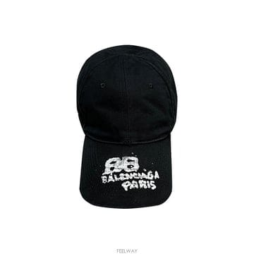 더팩토리 발렌시아가 HAND DRAWN BB ICON 로고 볼캡 모자 블랙 723771 410B2 1077