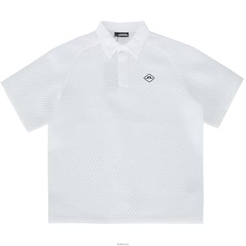 제이 린드버그 던로고 패치 폴로 티셔츠 화이트