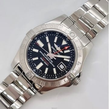브라이틀링 어벤져2 GMT 스틸 검정판 43mm