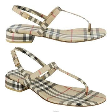23FW 에밀리 체크스트랩 샌들 아카이브베이지 8047805