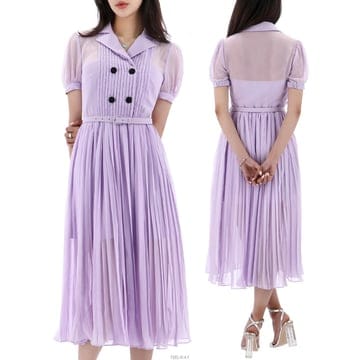 구템즈 셀프포트레이트 쉬폰 원피스 PF23077ML