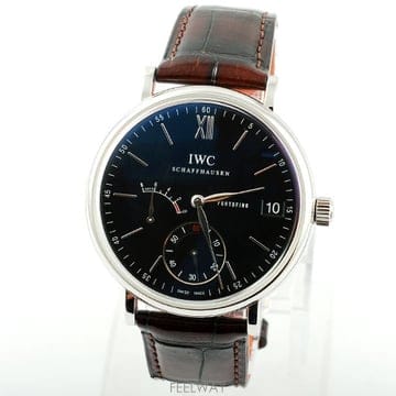 아이더블유씨 IWC 포르토피노 핸드와인드 블랙판