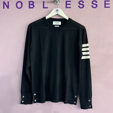 ☞울산 노블레스☜ 톰브라운 사선완장 메리노 울 네이비 니트