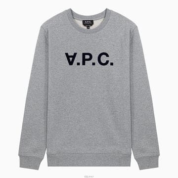 (당일) 23FW 아페쎄 VPC 로고 그레이 코튼 맨투맨 COFAX H27378 PLA