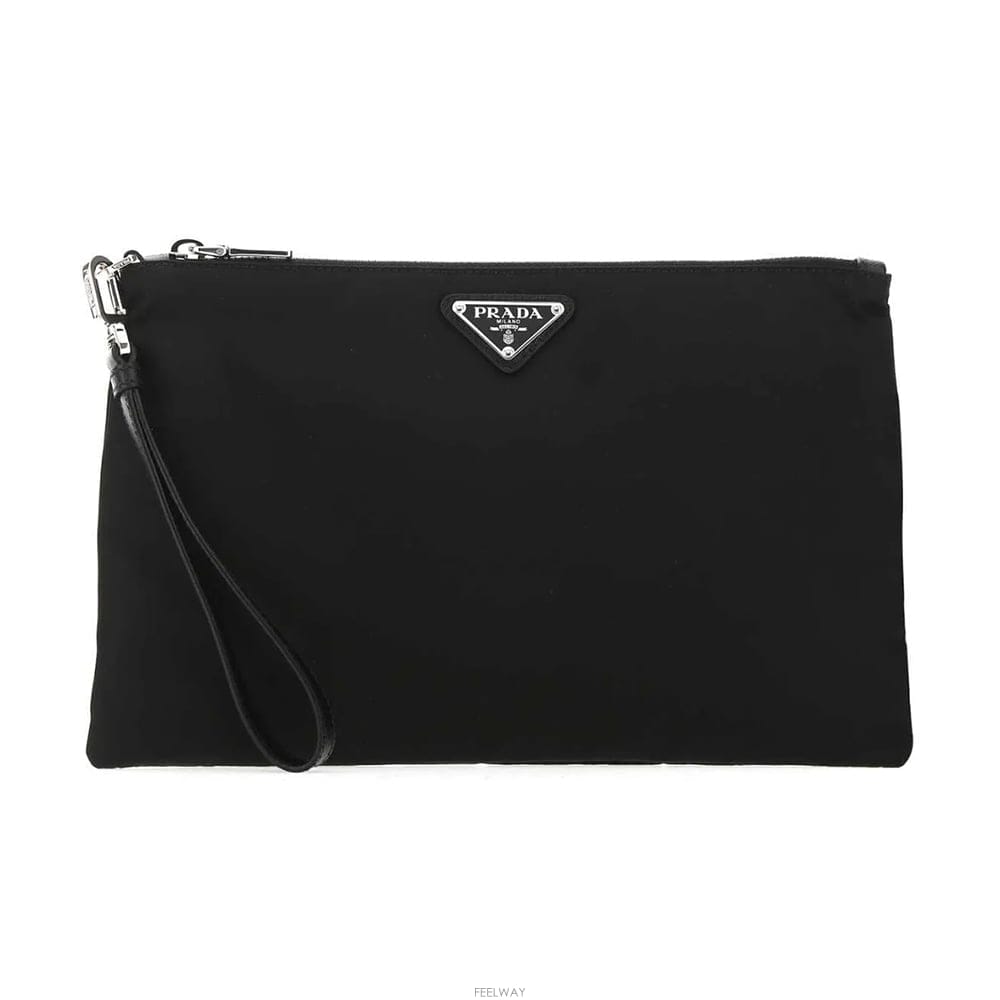 26SS 프라다 삼각로고 리나일론 클러치 블랙 2NH006 2DMH F0002