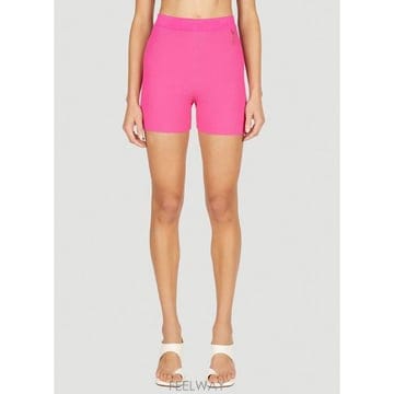 26 FW 자크뮈스 Le Short Pralu 로고 플래크 니트 쇼츠 핑크 231KN503 2060 430