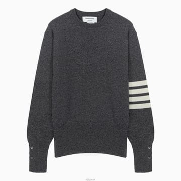 (당일) 23FW 톰브라운 그레이 스트라이프 캐시미어 니트 MKA001A 00011 038