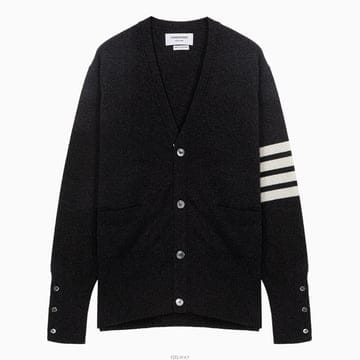 (당일) 23FW 톰브라운 사선 완장 다크 그레이 캐시미어 니트 가디건 MKC001A 00011 022