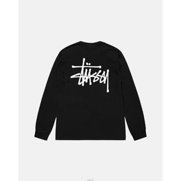 스투시 베이직 롱슬리브 티셔츠 블랙
