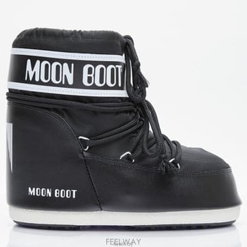 26 FW 문부츠 아이콘 Icon Low 로고 프린팅 레이스업 부츠 블랙 80D1409340 N001