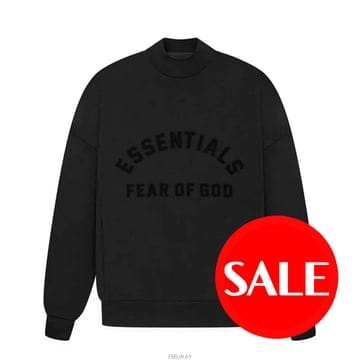 [특가/SALE] 피어 오브 갓 에센셜 더 블랙 컬렉션 크루넥 맨투맨 블랙