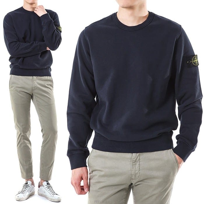 《당일발송》 23FW 스톤아일랜드 와펜 베이직 기모 맨투맨
