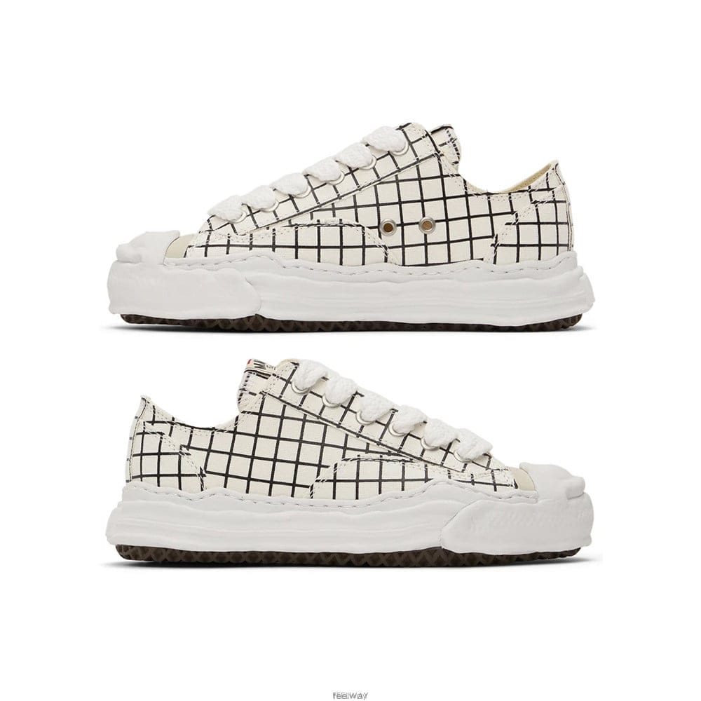 23FW 여성 행크 그리드 패턴 스니커즈 A08FW721 WHITE